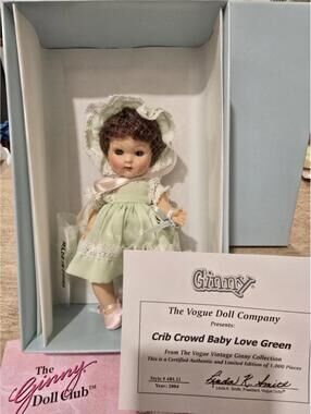 Vintage 2004 Vogue Ginny Doll "Crib Crowd Baby Love Green" Ginny Collection